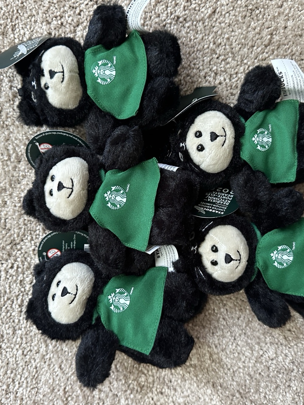 Starbucks Black Cat Bearista Plush Bag Charm